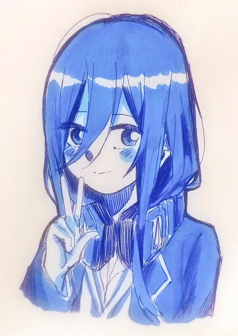 青いミク
#五等分の花嫁
#イラスト 