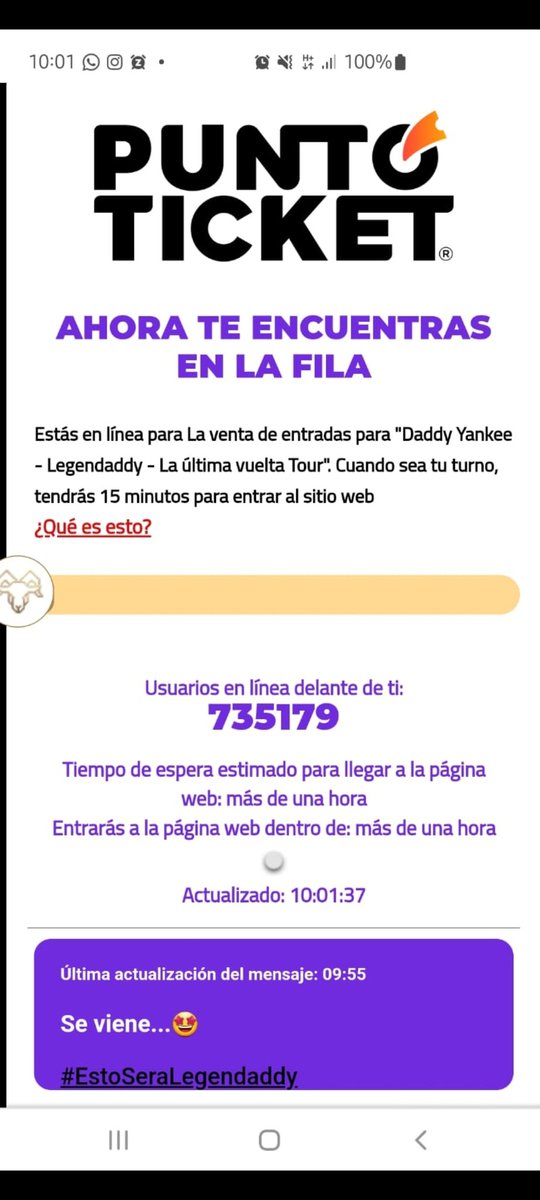 Mr_Neider's tweet photo. Alguien dijo avalancha pal día del concierto? 😁

@DescuentosRata #puntoTicket #daddyyankee https://t.co/QjO7xBmhb0