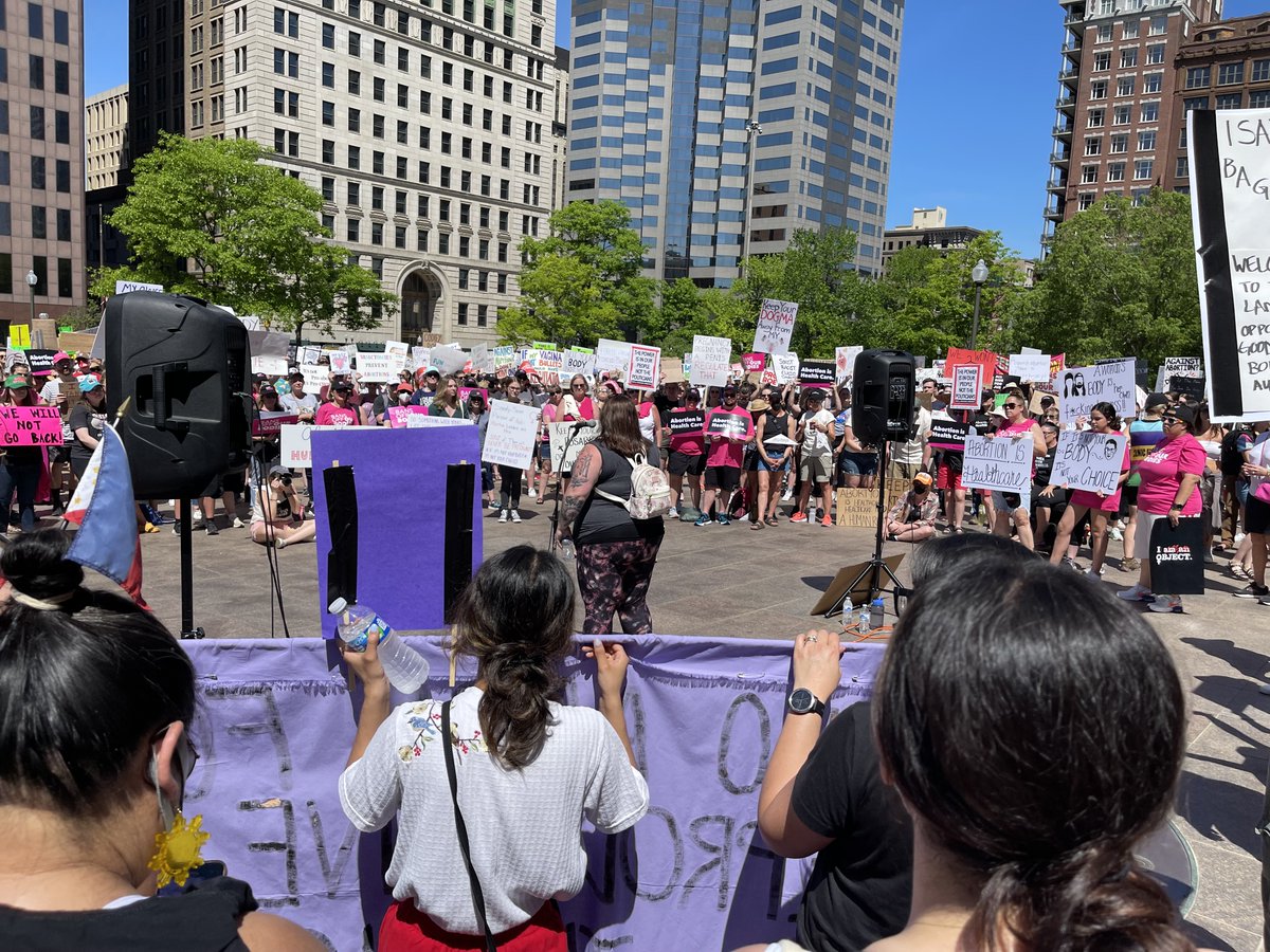 From CLE --> DC --> Columbus...we rallied and rallied and rallied for reproductive rights this week. Pictured here is the Saturday Rally at the Columbus Statehouse! #BansOffOurBodies #strongwomenpowerfulvoices