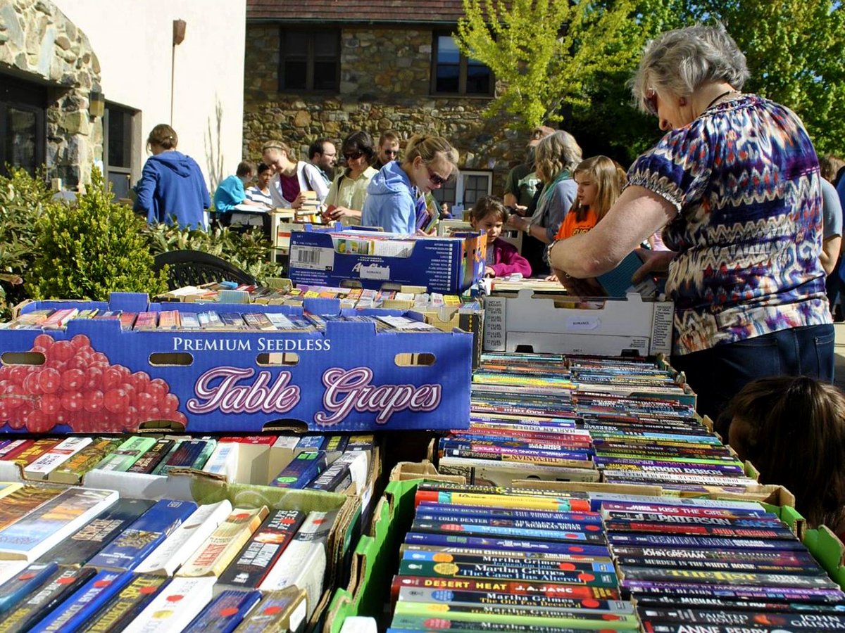 LoudounLibrary's tweet image. Score great deals at #PurcellvilleLibrary's used book sale this Saturday, May 21, from 9 a.m. to 4 p.m. 📚🛍 There's plenty of time to get in some shopping before flying over to #RustLibrary for Avengers Night!