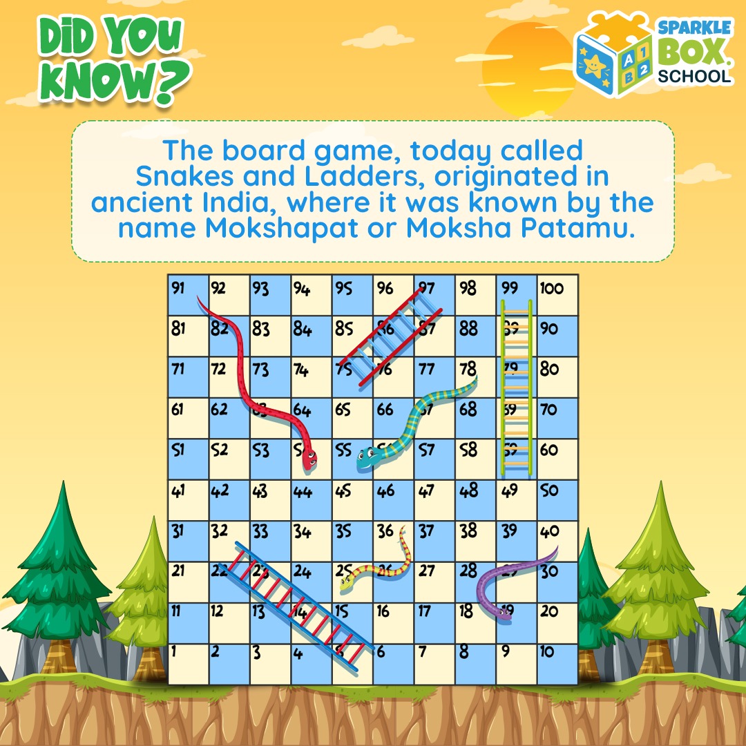 SparkleboxSchol's tweet photo. The game was apparently invented to teach children a lesson in morality, about karma and kama (destiny and desire).
Visit https://t.co/ugf3zsxeoD to learn more about us.
#sparkleboxschool #preschool #handsonelearning #homeschoolinginabox #funfacts #DidYouKnow https://t.co/x20hHgM25x