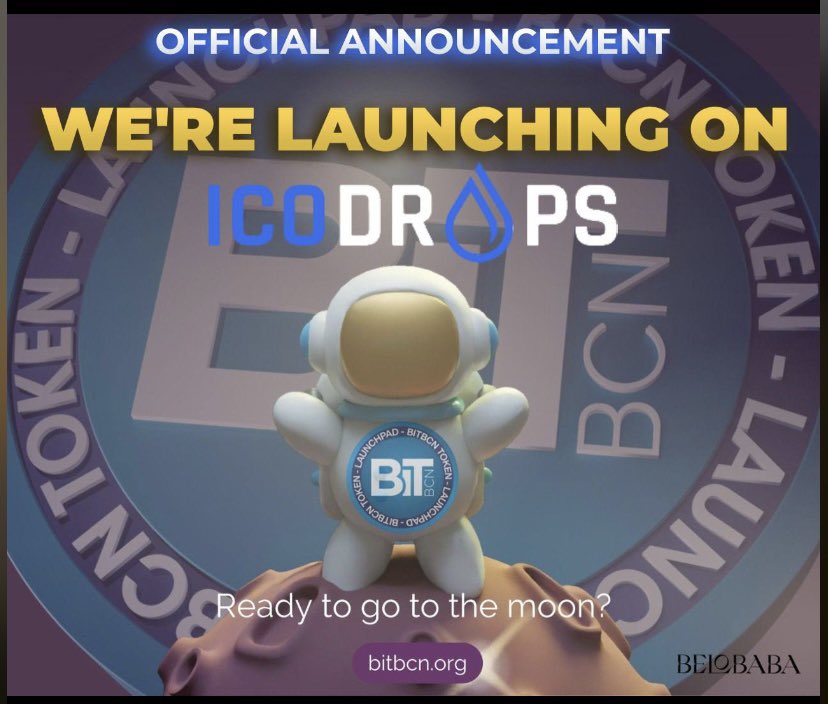 We're announcing that our token is going to be launched on Icodrops!!!! Be ready! 🚀🚀🚀 #ico #launchpad #bbcn <a href="/BiTBcn/">Blockchain Institute & Technology</a> <a href="/bitbcnlaunchpad/">BELOBABA Launchpad</a> @Belobabafund
