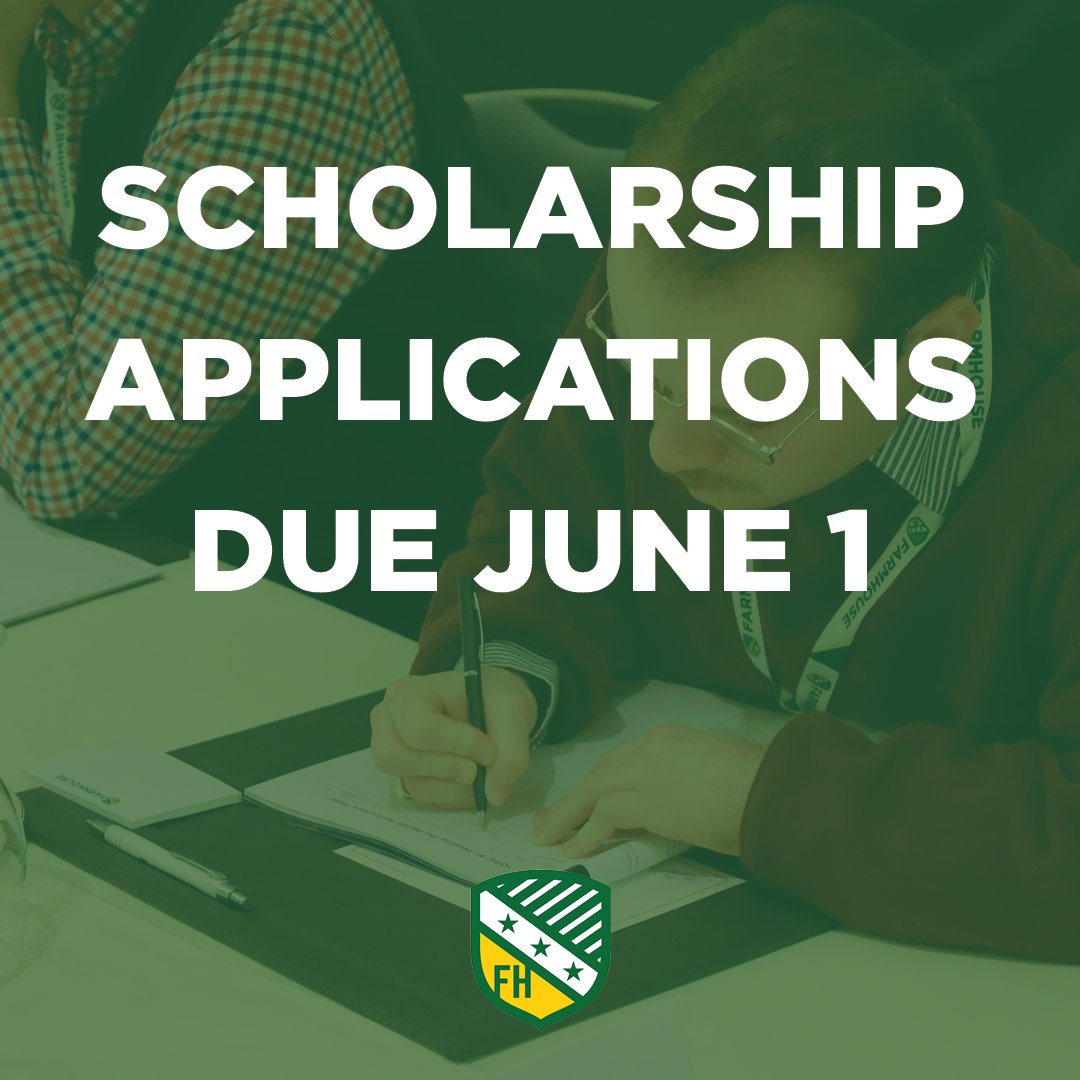 FarmHouse1905's tweet photo. Less than two weeks until scholarship applications are due.  💸 #FHProud Apply today: https://t.co/qTAAWgauhv https://t.co/9pGX7oLjPm
