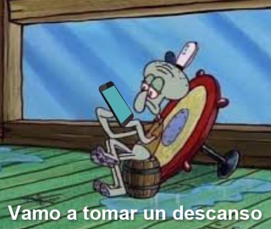 Yo, 5 minutos después de llegar al trabajo.