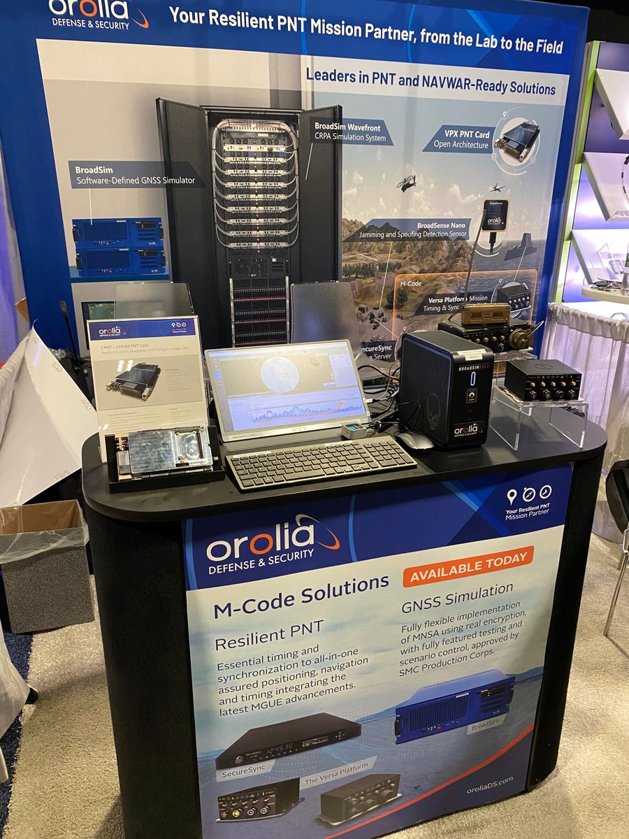 SafranFedSys's tweet photo. Does your mission require Resilient PNT? We're at SOFIC this week in Booth 242 poised to answer any questions about your needs and how you can benefit from our solutions in the lab and in the field. We look forward to meeting you!🤝
#SOFIC #SOFIC2022 #SOCOM #PNT #Defense #Orolia https://t.co/vfOVw6MDJs
