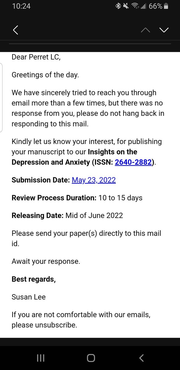 LeaCladie's tweet photo. Greetings of the day! See spam email below.. I'm only a humble PhD and I get several of these a week 😂 #academicspam https://t.co/F6WaP4bym5