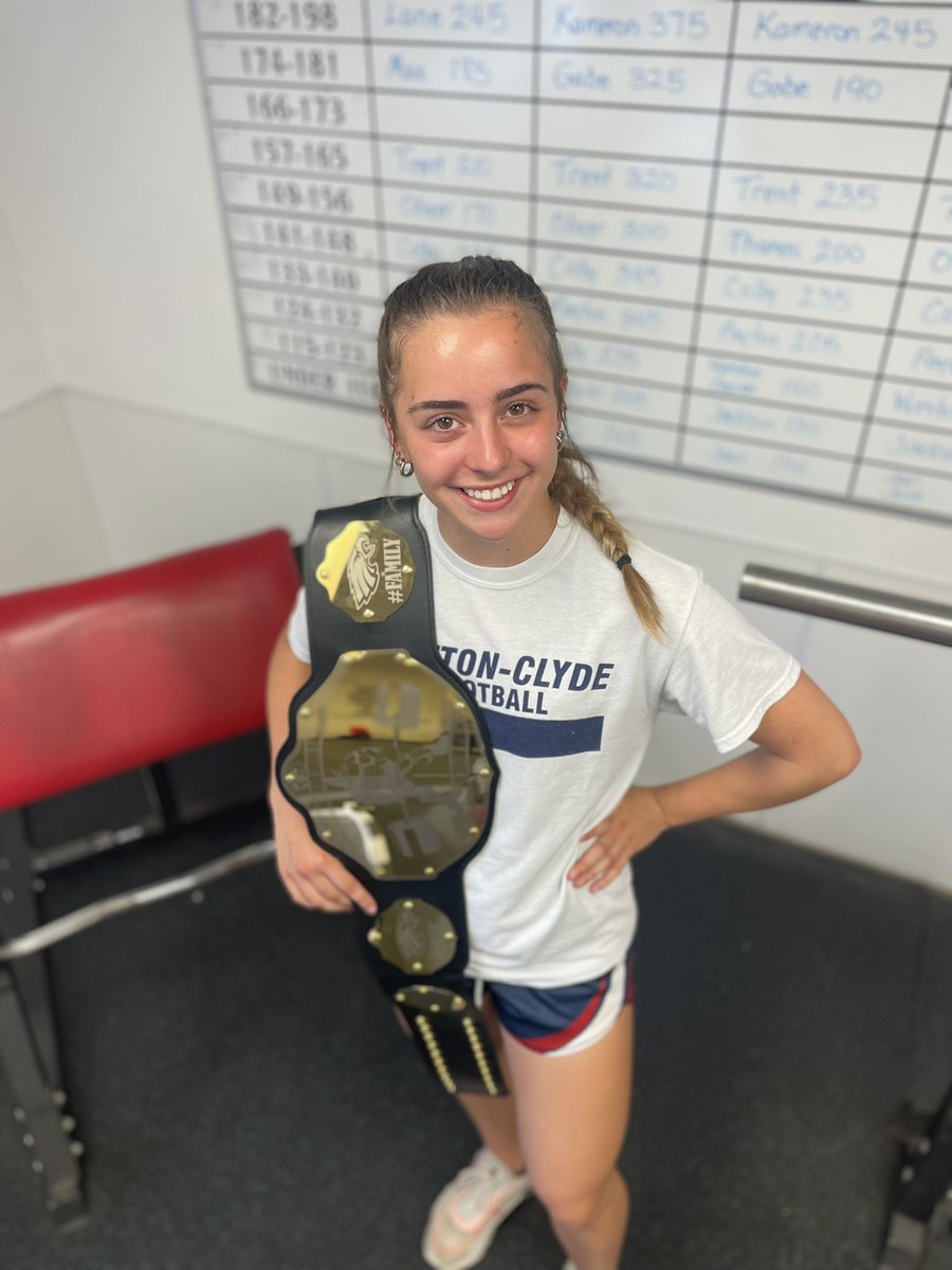 Fr. <a href="/LSteinbrock/">Lillian Steinbrock</a> Claims the End Of the Year Pound 4 Pound Title with a Power Ratio of 3.75. #EagleNation #SAW 💪🏻