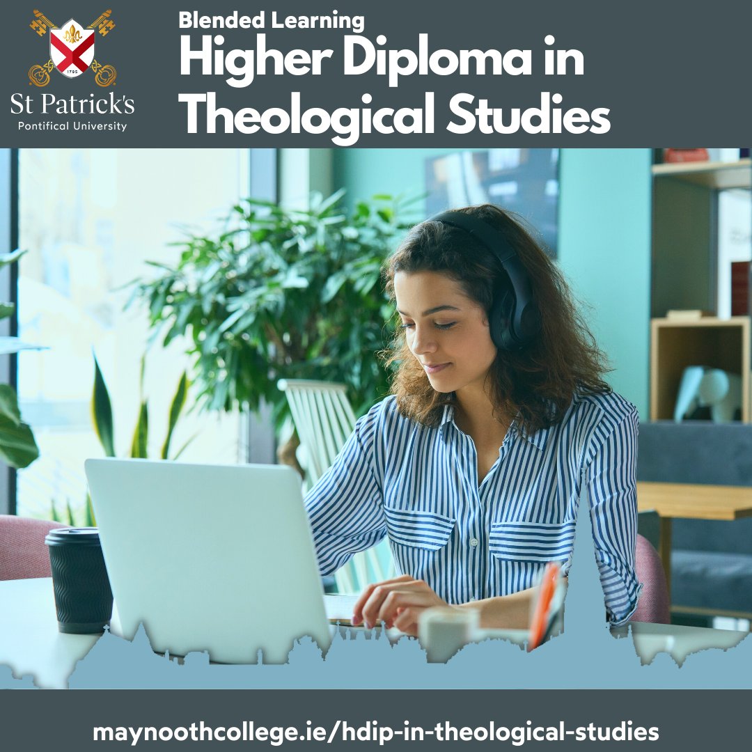 StPatsMaynooth's tweet photo. Our blended learning Higher Diploma in
Theological Studies offers students the
flexibility to balance their learning with other life
commitments.
#stpatricks #maynooth #theology #hdip https://t.co/iVoCLjcOt6