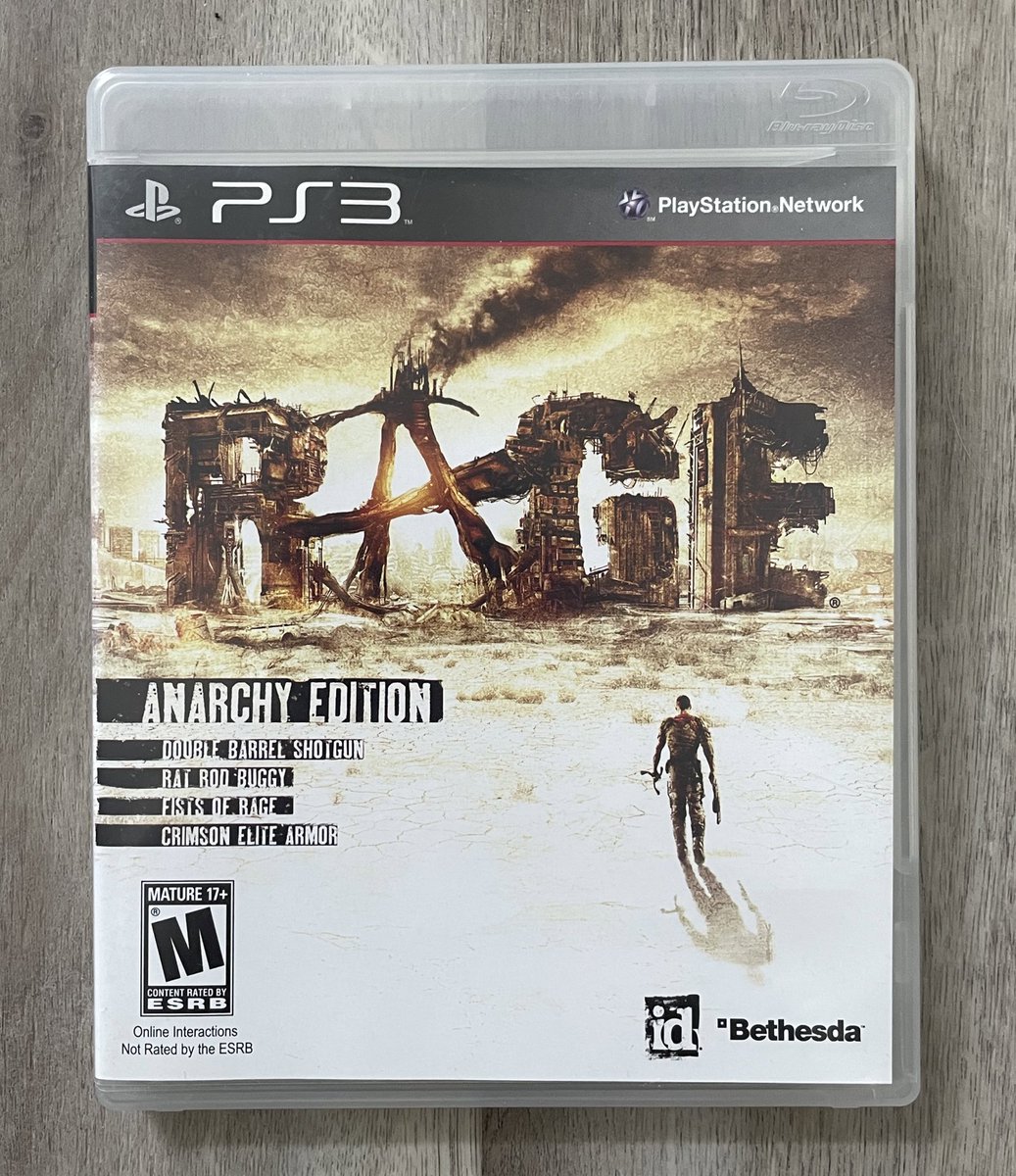 #PlayStation 3 
Showcase 031:

Title: Rage
Developer: @idSoftware 
Publisher: @bethesda 
Released: 2011

What did you like/dislike about Rage? https://t.co/3KXkFCGVq9
