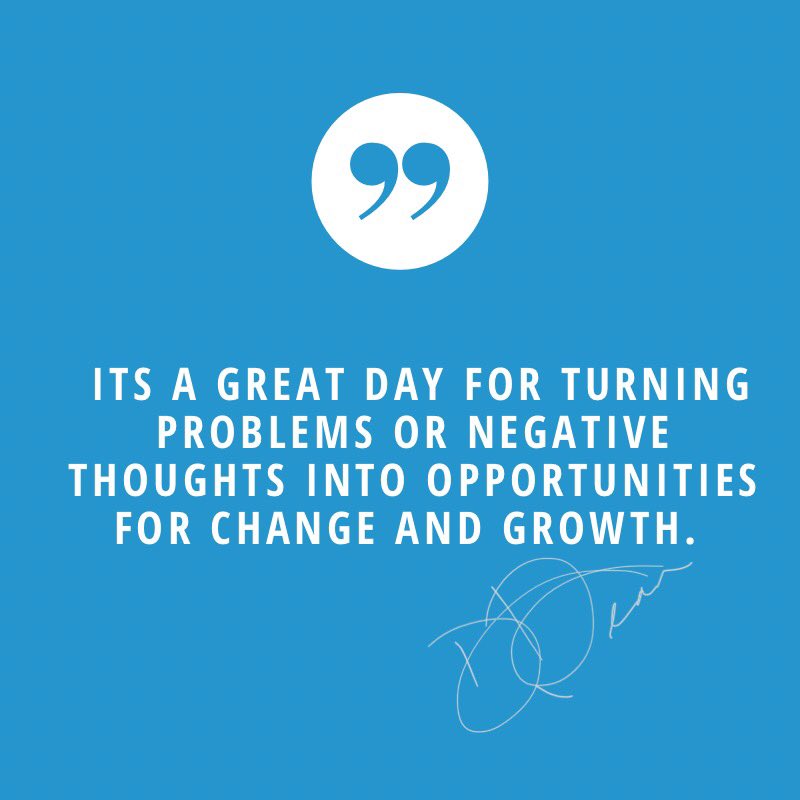 DrDeanaMurphy's tweet photo. Itโs a great day for turning your problems or negative thoughts into opportunities for change and growth. Happy Thursday.
#Lead2Flourish
#Behaviors
#ConsciousLeadership
#PerformanceWellbeing #ExecutiveWellbeing
#DrDeana https://t.co/nCVM9oJDT0