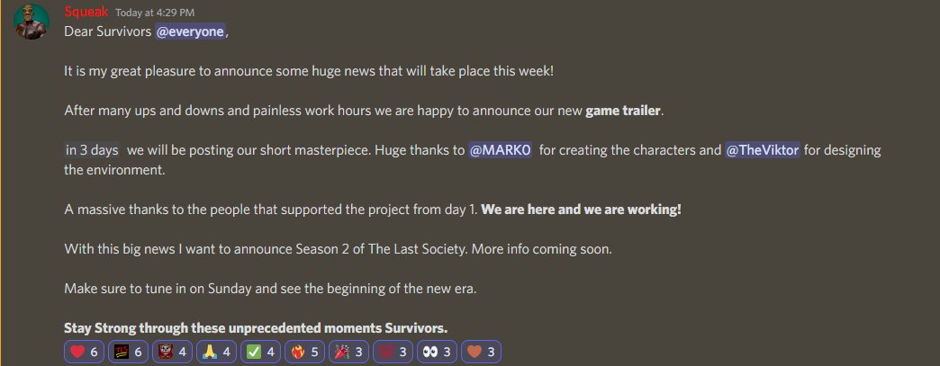 We are happy to announce our new game trailer! Big thanks to all and each of you survivors🙏 Lets gather all together in Sunday and see the beginning of the new era.❤️

#CNFTCommunnity #CNFTs #CardanoCommunity