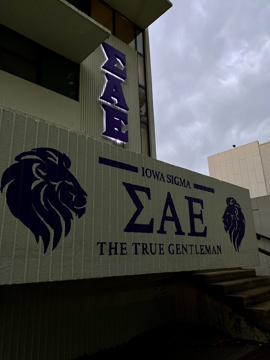 There was a big project that just got finished for Iowa Sigma!! We would like to thank Oskam Signs our new Letters and a fellow SAE brother, Marty Miller, and his company, Miller Electric, for setting up the lighting. A lot more projects are coming and we can’t wait to show you!!