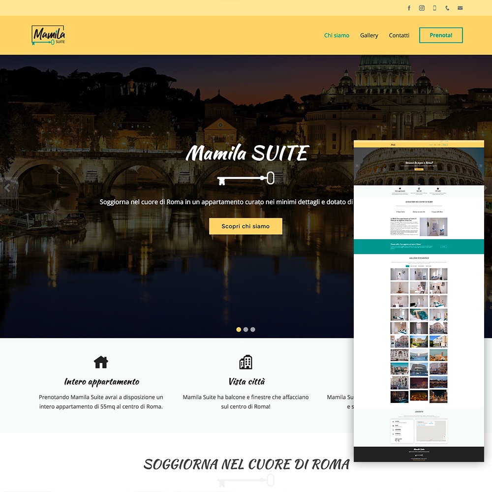 romavirtuale's tweet photo. Oggi vi presentiamo il sito web, di Mamila Suite, appartamento sito nel rione Monti per il vostro soggiorno a Roma 🏟

Con grande piacere vi presentiamo https://t.co/ClrCRCZLpf

#webdesign #romavirtuale #webagencyroma #roma https://t.co/TXMgwT46TG