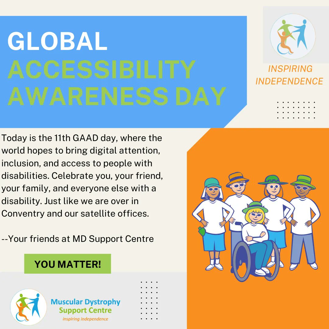 MDSupportCentre's tweet photo. #MD #Musculardystrophy #GAAD #MDsupport #awareness #accessibilty https://t.co/DeNpBMsSTt