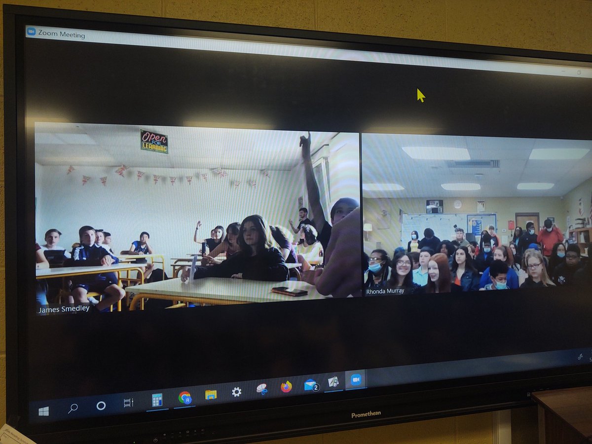 The ZOOM meeting with our pen pals in Besancon, France was fantastic. #WBMS #JMCSS