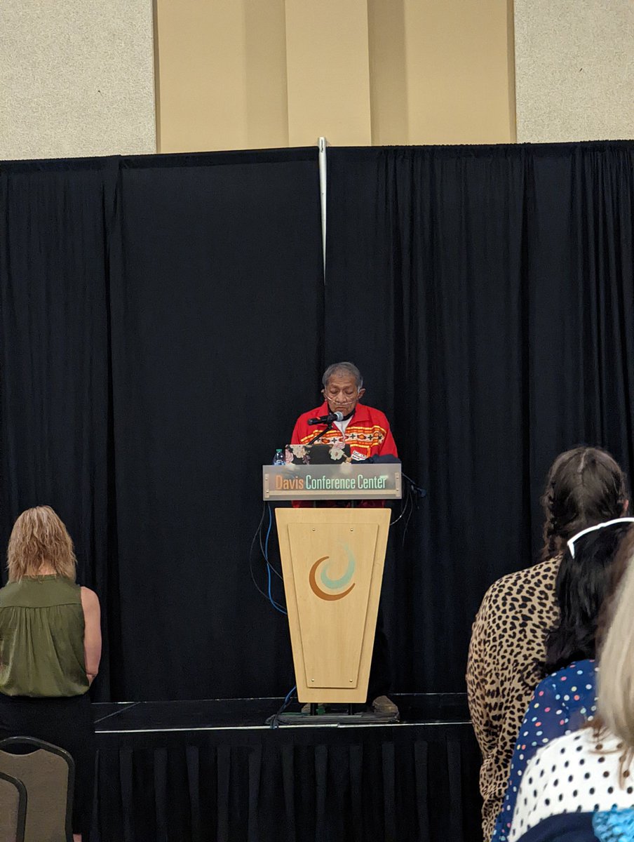 IDEALibrarian's tweet photo. Rupert Steele the Chairperson of the Confederate Tribe of Goshute said "it feels good to be invited here for the land acknowledgement; to see you show respect and appreciation for this land" These simple acts matter! #ula #ula2022 #ULAunitedindiversity #librarian #IDEAlibrarian https://t.co/K0zaive8NN