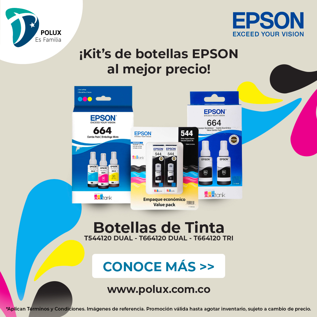 PoluxSas's tweet photo. ✨🖨La calidad en tintas Epson no la improvisa 🖨✨ https://t.co/v0TjOpNRGw