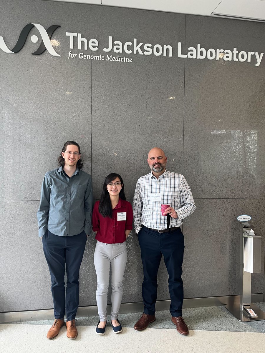voltalabsinc's tweet photo. Volta Labs takes JAX! A packed few days of collaboration &amp; learning from world class researchers. 

Pictured: Will Langford, Co-founder and Head of Engineering
Febriana Pangestu, Associate Scientist 
Keith Farnsworth, Chief Commercial Officer
#JAXLongReads @jacksonlab https://t.co/Xriw29XX9T