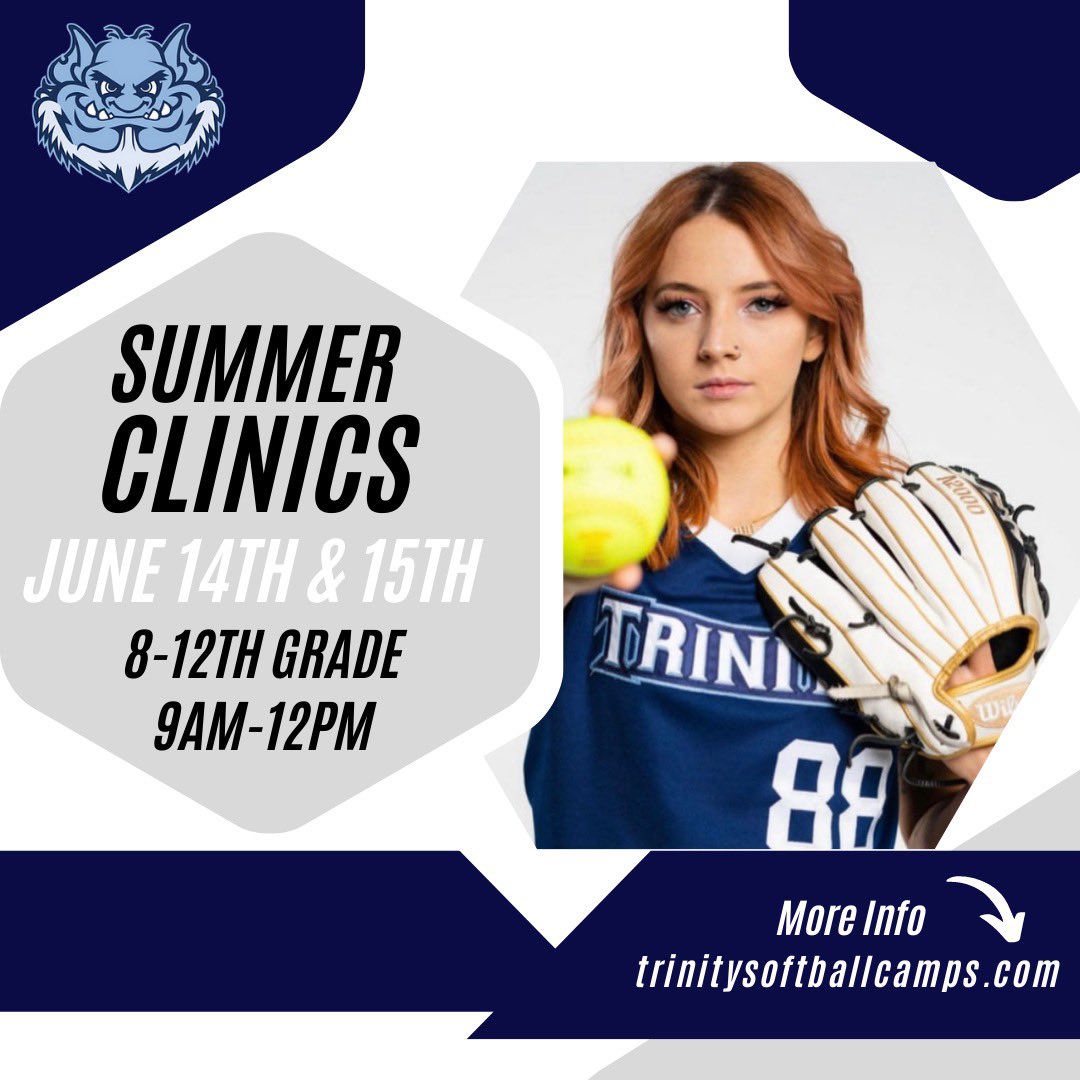 We are unique and our experiences are  different. Work alongside Trinity’s current student-athletes and coaching staff as they provide advanced training to both the offensive and defensive parts of the game. Registration link in bio! Youth camp available in July.