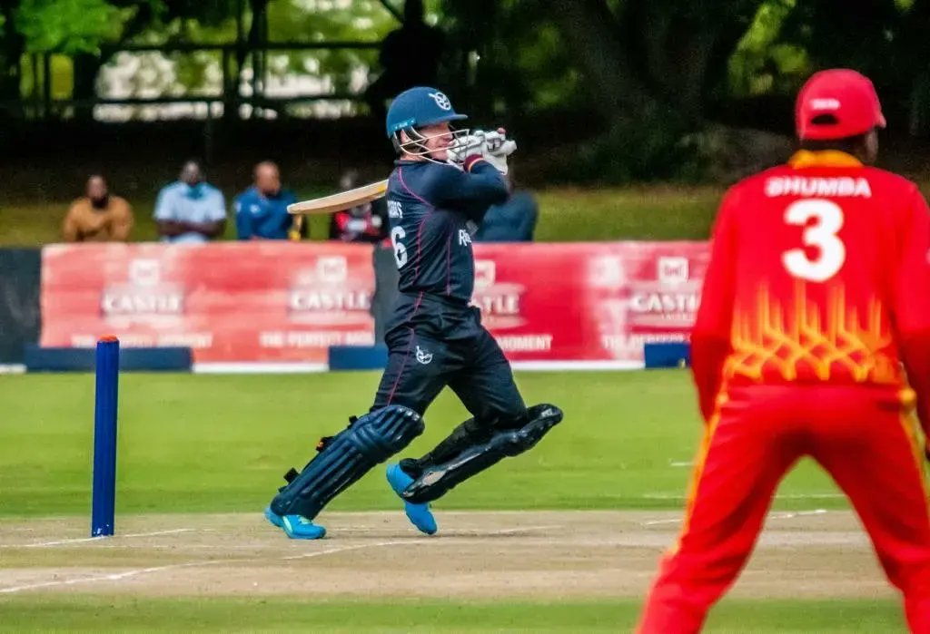 CricketNamibia1's tweet photo. Was great to see @cgbrochy at the crease getting a 5๏ธโฃ0๏ธโฃ and eventually scoring 62* from 53 balls and @gerharderasmus batting 36(26) ๐
Well done on today's bowling๐
@David_Wiese 3/27
@frylinck_jan49 2/17
#RichelieuEagles #EaglesPride #AlwaysHigher https://t.co/UDEoywljyc