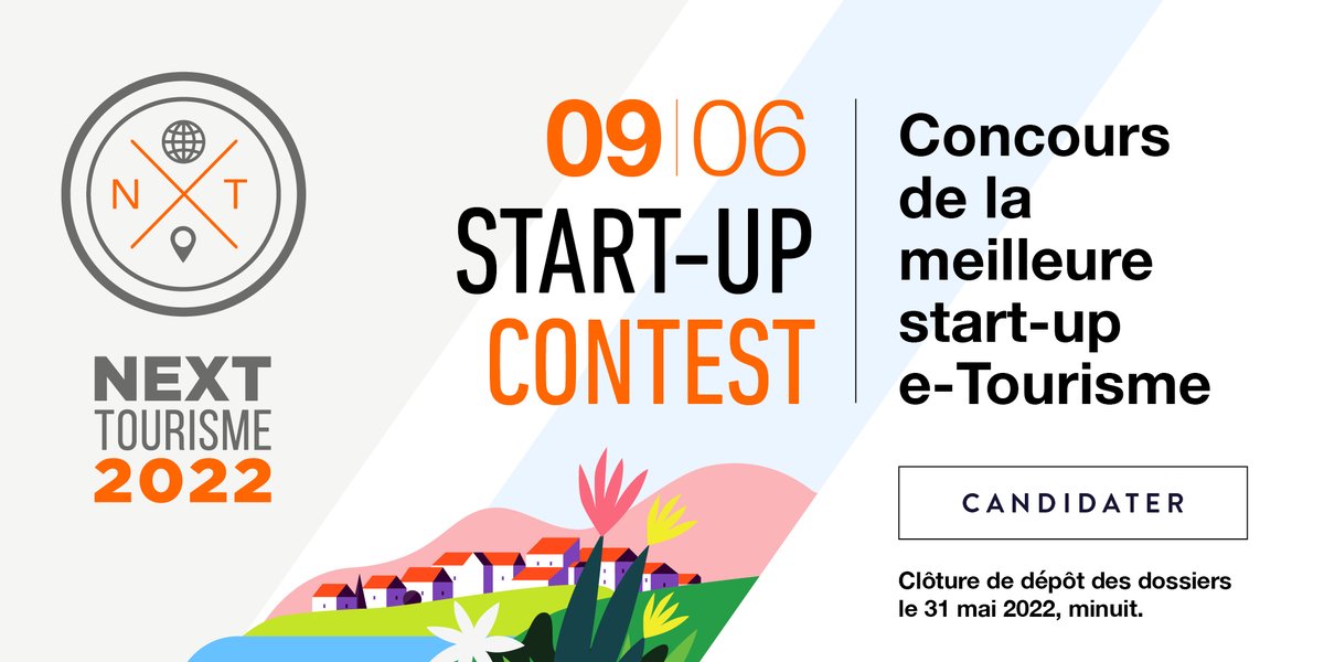 iperiago's tweet photo. Finale du Startup Contest @NextTourisme le 9 juin à l'issue de la conférence 2022 ! Pour candidater et figurer peut-être parmi les 4 finalistes :
➡️ https://t.co/kSb09soCG6

2 prix remis : celui du public  de décideurs et celui d'un Jury de pros => https://t.co/nPC41xAwRT https://t.co/u4b9KDcC6g