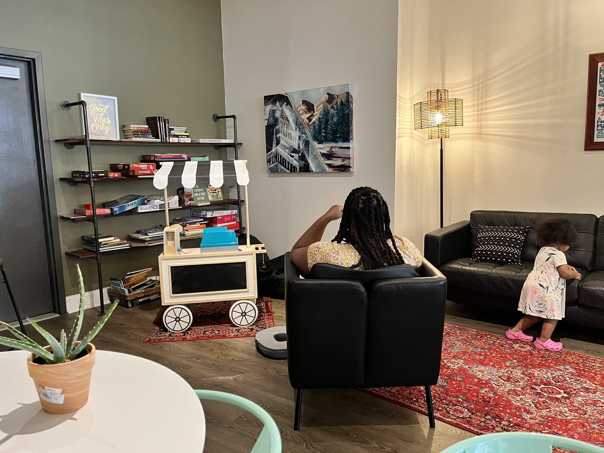 FamiliesFirstCC's tweet photo. Shout out to @press_and_porter for making space for this child to belong, play, and learn downtown. This is how you welcome new families. I thought of you @timrgill and do often as two of our municipalities are renovating downtowns. https://t.co/sJYWIyTBA6