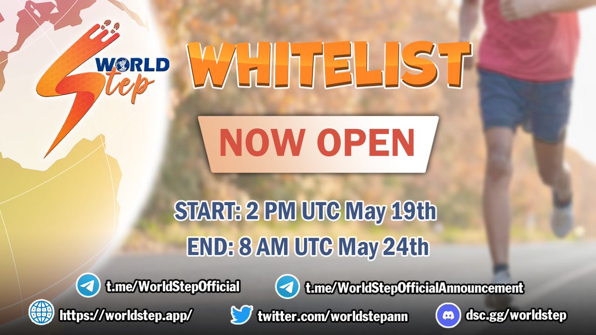 WORLDSTEP AIRDROP EVENT

💰Reward: 1000 Whitelist Slots

Time: 2 PM May 19th - 8 AM May 24th (UTC)

Join👉sweepwidget.com/view/57298-dqa…

🏆 Winners: 
🔹Top 100 entries
🔹900 random winners

#WorldStep #WSP #MoveToEarn  #PlaytoEarn  #airdrop  #BSC #Giveaway