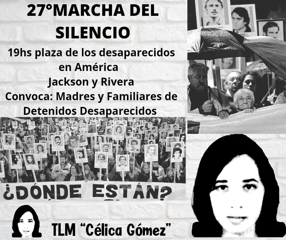 ¿Dónde está Célica? ¿Dónde están? ¡Verdad y Justicia! ¡Basta de impunidad!

<a href="/famidesa/">Famidesa</a>

#MayoMesdelaMemoria
#MarchadelSilencio2022
#MarchadelSilencioPresente