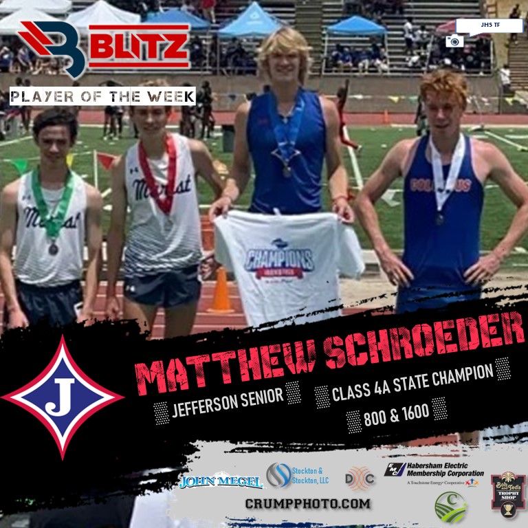 BlitzSportsGA's tweet photo. 𝗕𝗟𝗜𝗧𝗭 𝗧𝗿𝗮𝗰𝗸 &amp; 𝗙𝗶𝗲𝗹𝗱 𝗔𝘁𝗵𝗹𝗲𝘁𝗲𝘀 𝗼𝗳 𝘁𝗵𝗲 𝗪𝗲𝗲𝗸
@MaciShelnut - @whitecounty_hs JR (Fan Vote)
Matthew Schroeder - @JeffersonXCTF SR (BLITZ Pick)

STORY/BUY FRAMED PRINTS - https://t.co/iVtYN8Es8V https://t.co/z3icUeIAdO