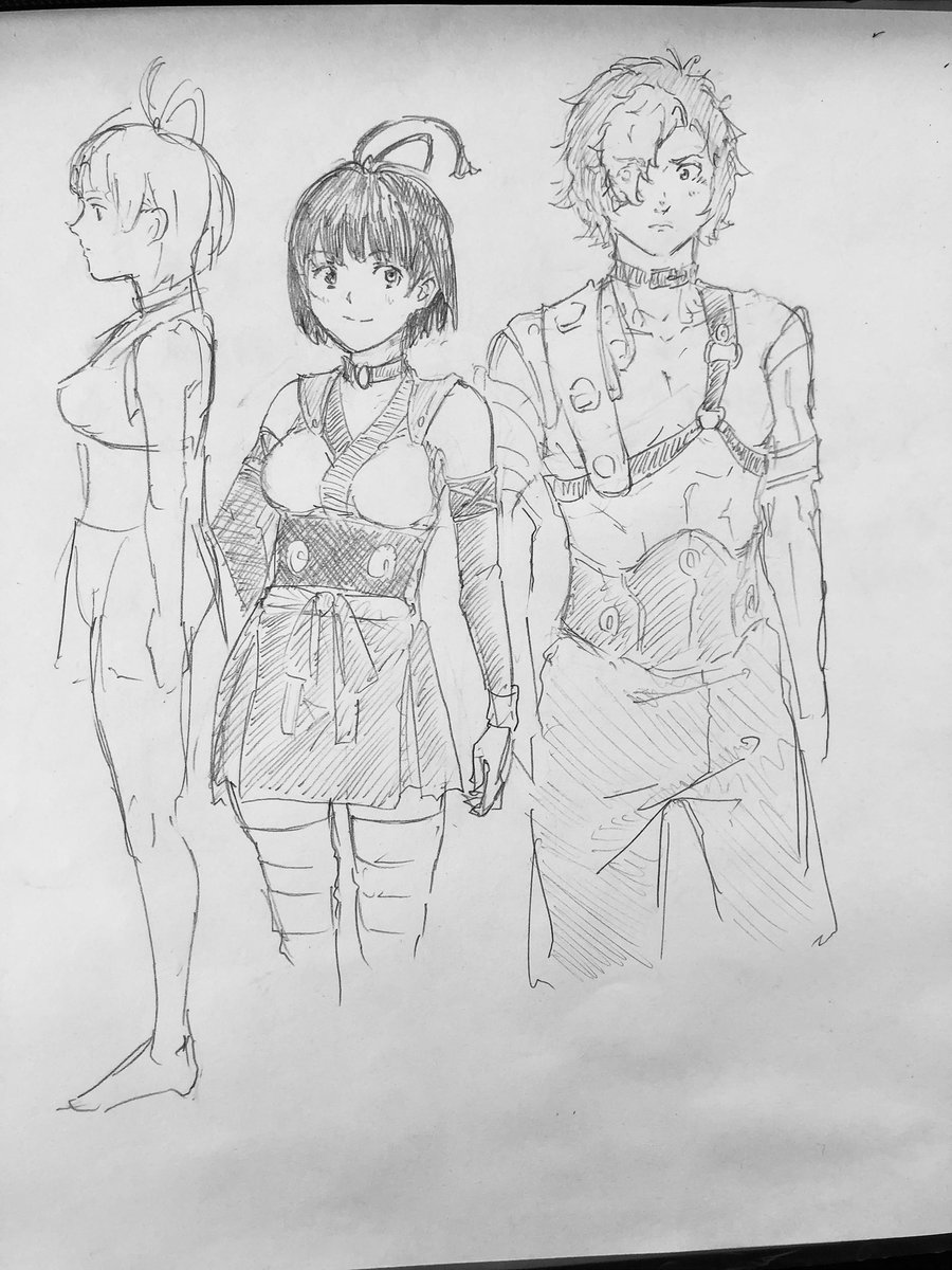 鍵垢に投げてた別作品の絵 