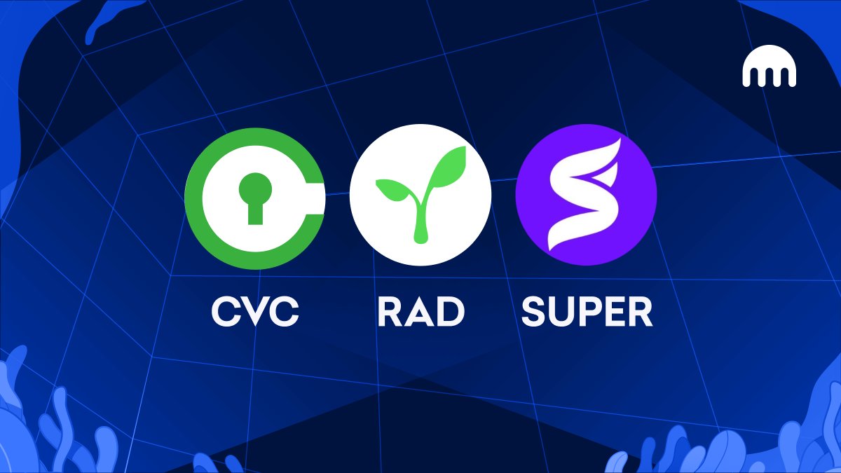 krakenfx's tweet photo. Trading is now LIVE on Kraken for 3 new tokens ✨

✅ $CVC 
✅ $RAD 
✅ $SUPER

* Trading is not available in Japan

Learn more👇 https://t.co/mJzgkJZBo7 https://t.co/Qz4lQfctAE