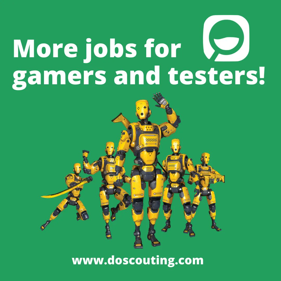 DoScouting's tweet image. Find GAME TESTER or GAMER jobs now!🎮 You’ll collaborate with game developers, give them your valuable opinions and you’ll get to play the next generation of great games too🕹️ 

Apply here👉 bit.ly/3G4iSaW or doscouting.com

#doscouting #gametester #gamer #job