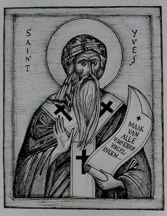 YHayaux's tweet photo. Today we celebrate my patron Saint Yves, Patron Saint of Brittany, lawyers and people of law, protector of widows and orphans.
Sanctus Ivo erat Brito.
Advocatus et non latro.
Res miranda populo.
Happy #StYves Day! https://t.co/mVg6JWR06S