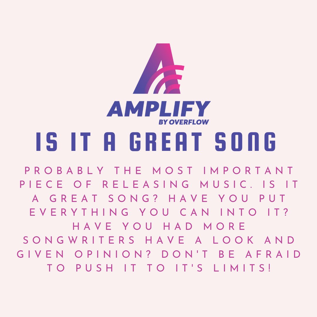 ovrflwgrp's tweet photo. Truthfully, this is the one that really sets things apart.  Is your song truly a great song?  Everyone can write a song.  They can say, " Oh God gave me this song that I must share to the world" but in reality, maybe it needs a little help before you go sharing it.   Consider ... https://t.co/UL1diecY4G
