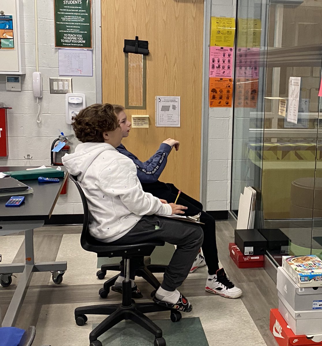 ErinTerbecki's tweet image. Rainy days mean our lesson on indirect measurement and proportions continues indoor with a “Math Libs”.  #TalkingAboutMath #UpandMoving #collaborate @HazletMiddle @lynzbalinz