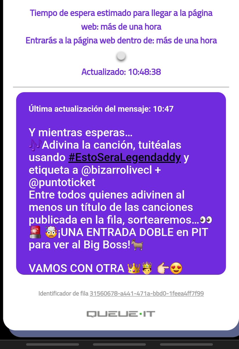 Mafe26486280's tweet photo. Vamos por otraaa
Tu principe🤞🏻👑🔥@puntoticket @bizarrolivecl #EstoSeraLegendaddy https://t.co/nMqw95ZDPA