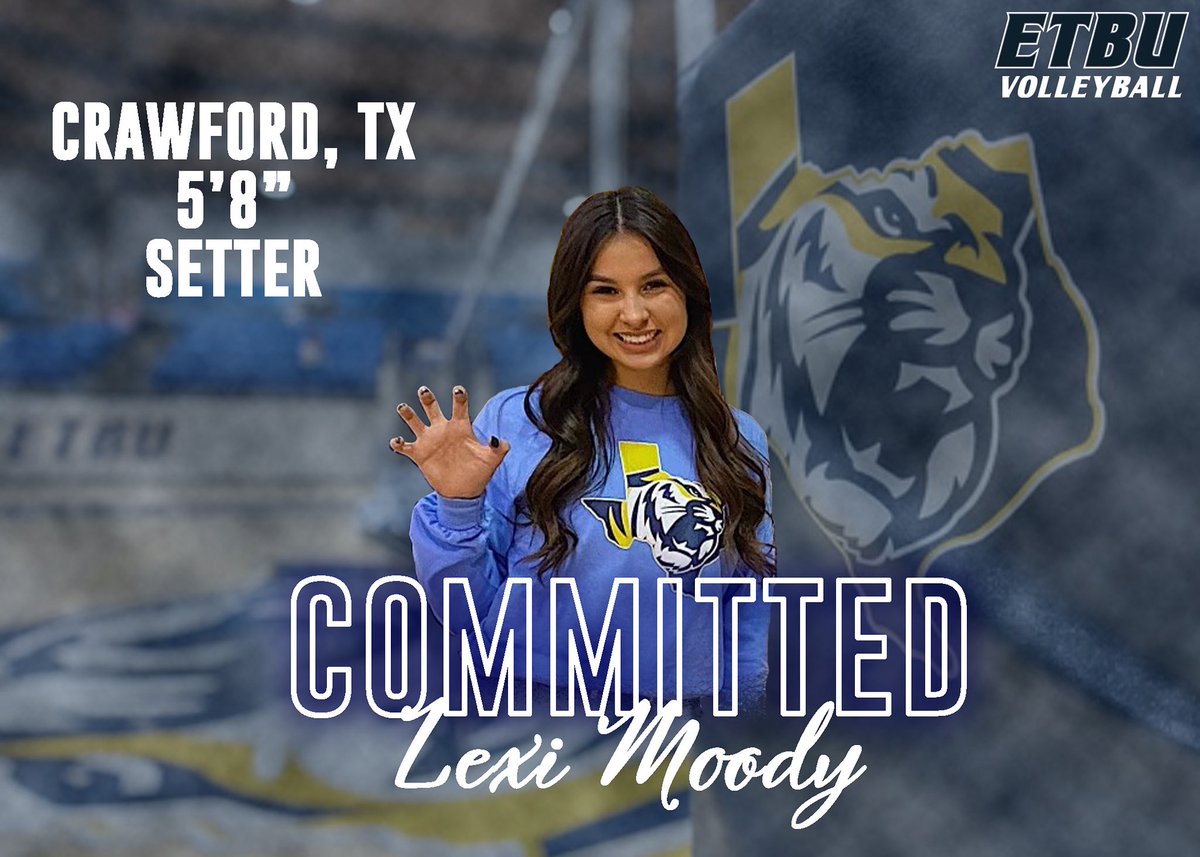 ETBU_Volleyball's tweet photo. Please join us in welcoming @lexi_moody_ to our ETBU family!! We are so excited for her to be on campus in the fall! π #YEAHBLUE https://t.co/bPNjATOxOd