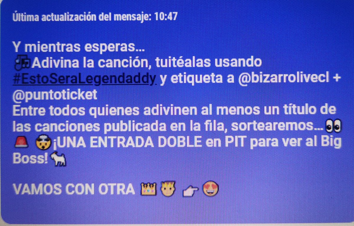 MisdelyM's tweet photo. #EstoSeraLegendaddy @bizarrolivecl @puntoticket Corona https://t.co/alIkjc3gXb
