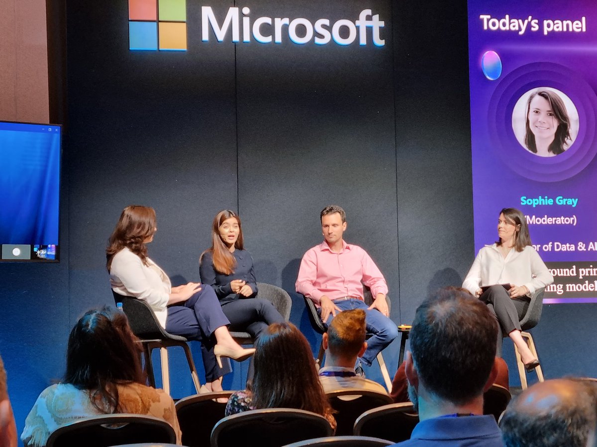 RamChaitanya's tweet photo. Fantastic panel at #Microsoft #Envision on tools to identify and correcting bias in AI models. #Fairlean #InterpretML
@Sophie_MSFT https://t.co/iTOqgdFGaL