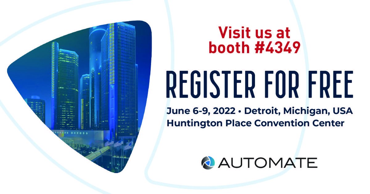 Technology never stops advancing. Neither should you. Join us at #Automate in Detroit (US) from June 6 - 9 2022 at booth # 4349.

Register here for free 👉 lnkd.in/gYybSp2R

We look forward to seeing you there!

#Production #Engineering #Manufacturing