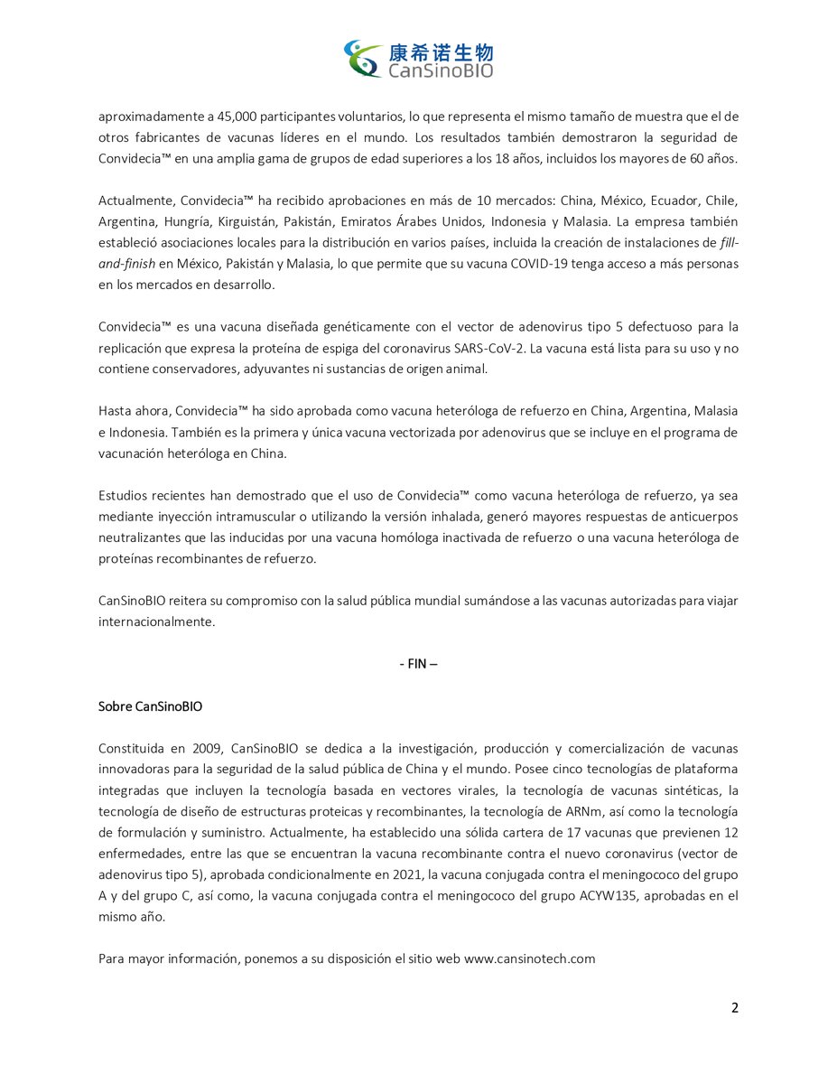 Cansino Biologics México tweet media