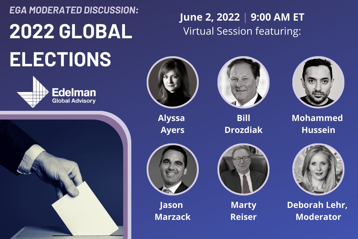 2022 is a year of critical elections. Around the globe, voters are evaluating candidates and weighing which issues will determine how they cast their ballot. Join us for an expert panel on this subject, featuring global electoral experts. Register now: djeholdings.zoom.us/webinar/regist…