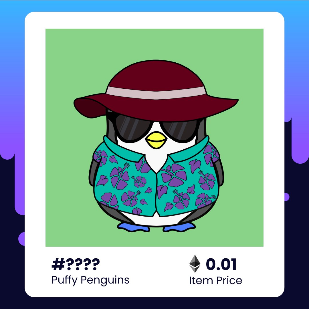 creations_dna's tweet photo. Puffy Penguins

1️⃣ st Generation Collection
📆 Mint date: May??
💰 Mint Price: 0.01 ETH
📦 Supply: 3333 with 133 Traits
🟣 Network: #Polygon $MATIC https://t.co/JUCubjPNRT