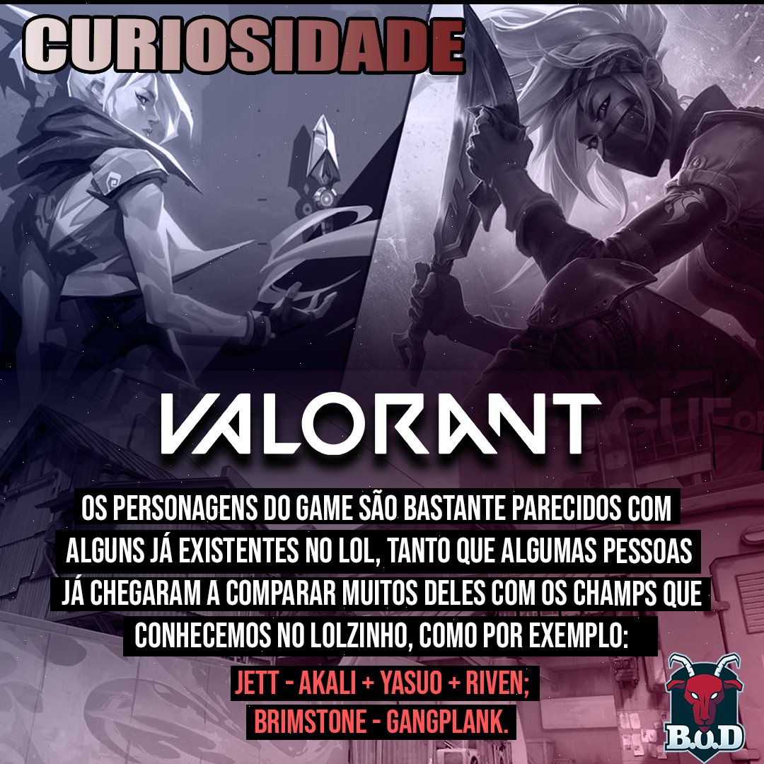 bodesportsgg's tweet photo. Você sabia dessa curiosidade? Conta pra gente!

#bhfyp #explorar #bodesportsgg #leagueoflegends #lol https://t.co/i8dMUHKPRW