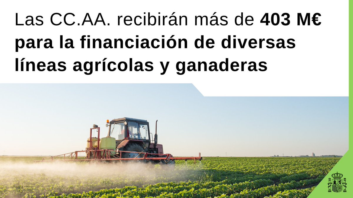 Las Conferencias Sectoriales de Agricultura y de Pesca acuerdan la territorialización de 403,8 millones de euros para la financiación de diferentes programas