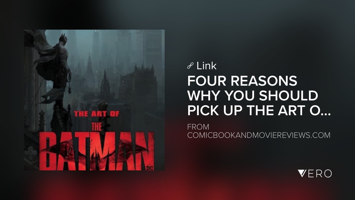 ComicsAndMovies's tweet photo. https://t.co/qa08eKlNjp
Four Reasons Why You Should Pick Up… The Art of The Batman - #thebatman #book #art #film #design #filmnoir #styke #writer #paintings #penguin #riddler #gangster #gotham #city #catwoman #gordon #police #dc… https://t.co/if2P47qnVF https://t.co/R0VAQHKXi7