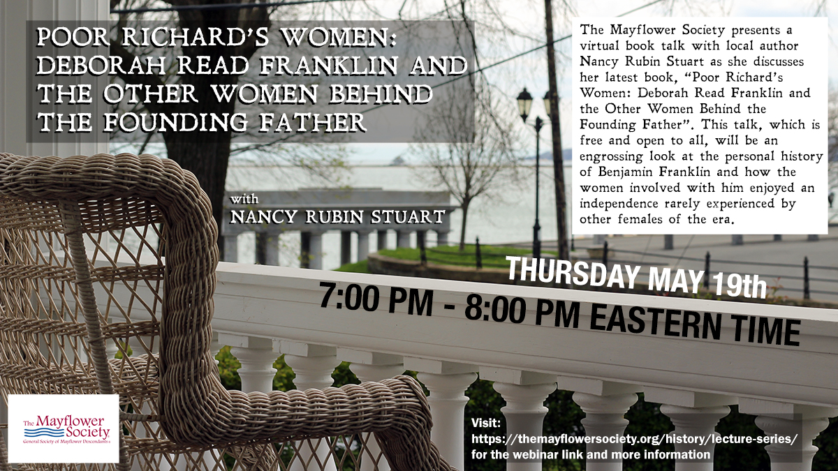 Tonight is the fourth webinar in The Mayflower Society's 2022 Lecture Series Visit: themayflowersociety.org/history/lectur…