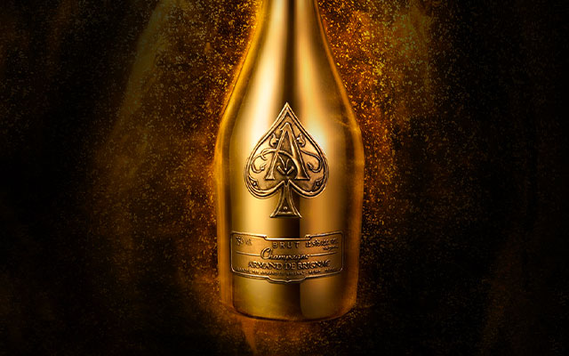 Millesima USA on X: 🂡 Glittering gold & silver, w/ an elegant “Ace of  Spades” emblem fitted on by hand, @ArmandDeBrignac champagnes look like  gems taken from a story-book treasure trove. And