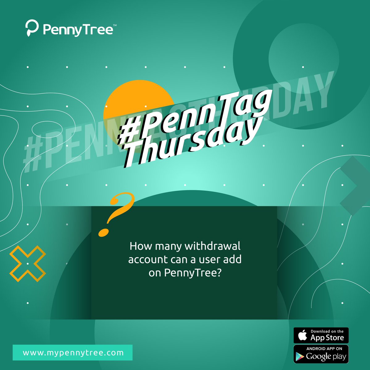 mypennytree's tweet photo. Itβs #PennTagThursday
RULES;
Retweet this tweet
Get VERIFIED on PennyTree
Comment with the correct answer & your #PennTag
Tag/mention three people to follow @mypennytree and make sure they do
We have N2000 for 25 people but ensure that you are a verified user
Goodluckπ https://t.co/IPxt0U7Uw9