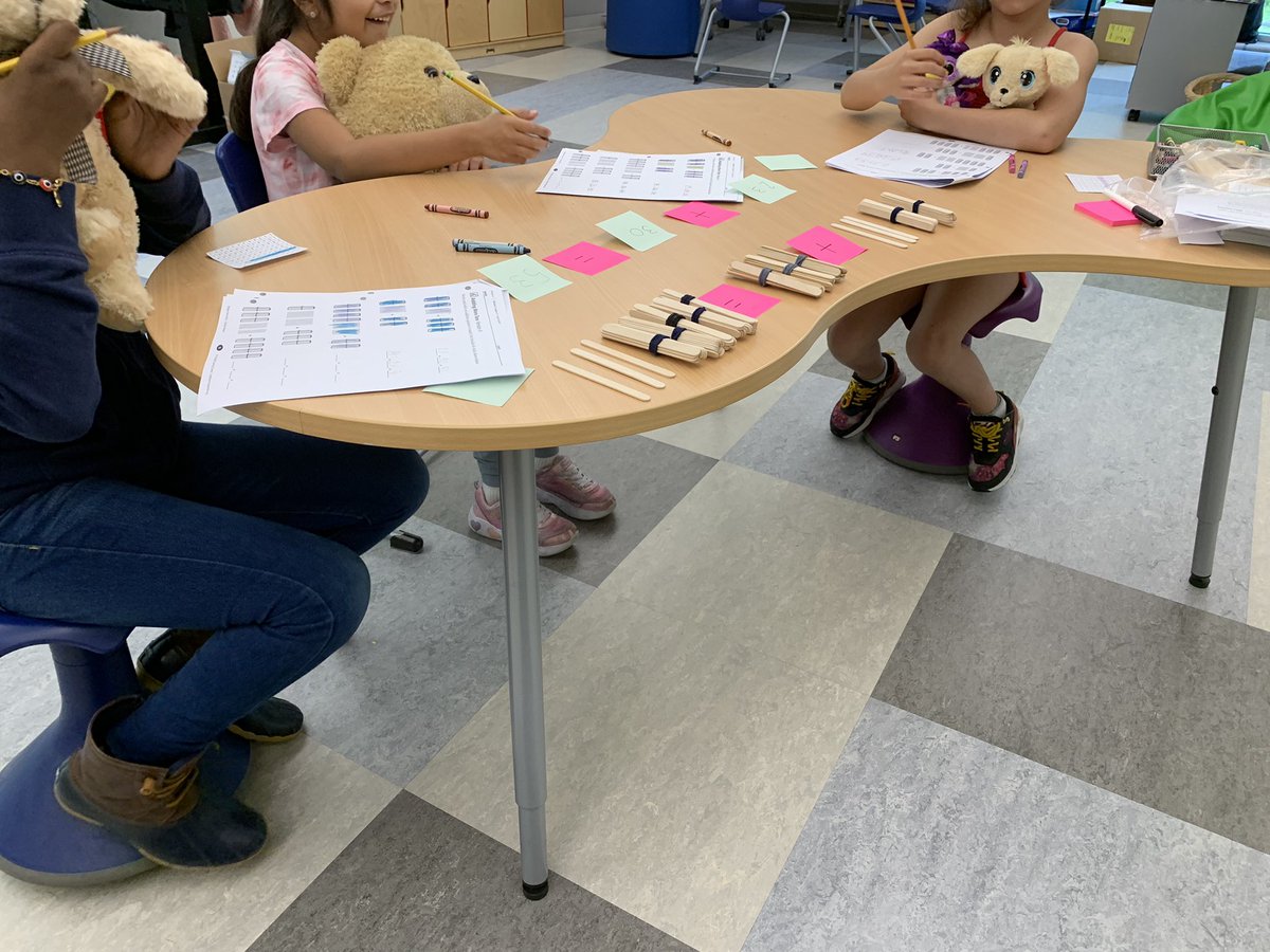 NLMathTeacher's tweet photo. A little bit of business and a little bit of “business” in math club today! #bringyourstuffytoschoolday @NewLebPrincipal @NewLebAP https://t.co/dVjlorUWb8